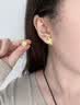 中国黄金（CHINA GOLD）18K金耳钉女士轻奢百搭幸运四叶草耳饰情人节生日礼物送女友老婆 【京速达】18K四叶草耳环 约0.3g 实拍图