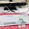 RKR98三模机械键盘无线有线蓝牙99键电脑办公轻音轴体可游戏全键无冲长续航无光ABS键帽白色轻羽轴 实拍图