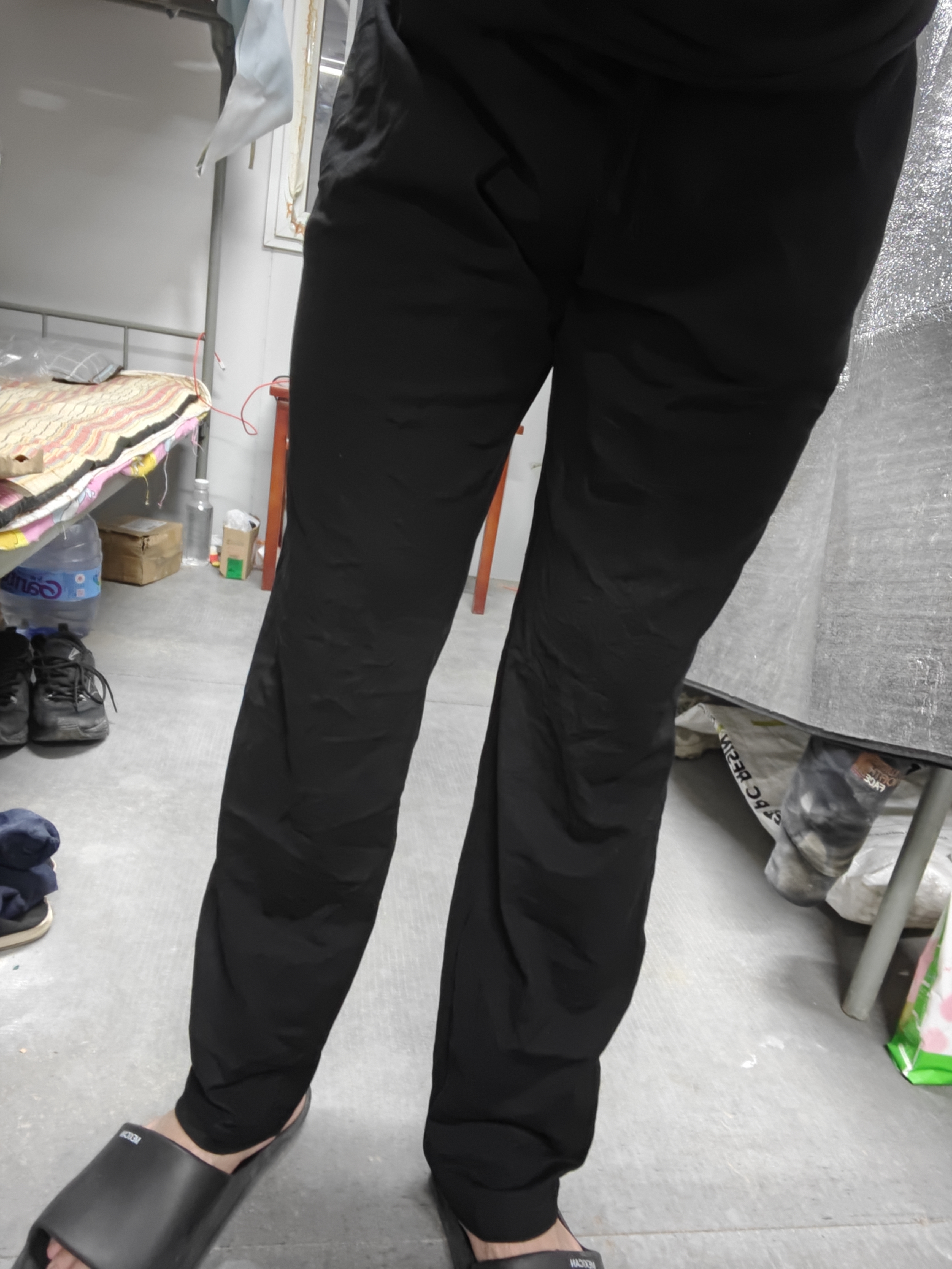 迪卡侬男士基础运动裤修身休闲长裤宽松百搭黑色2514789 实拍图