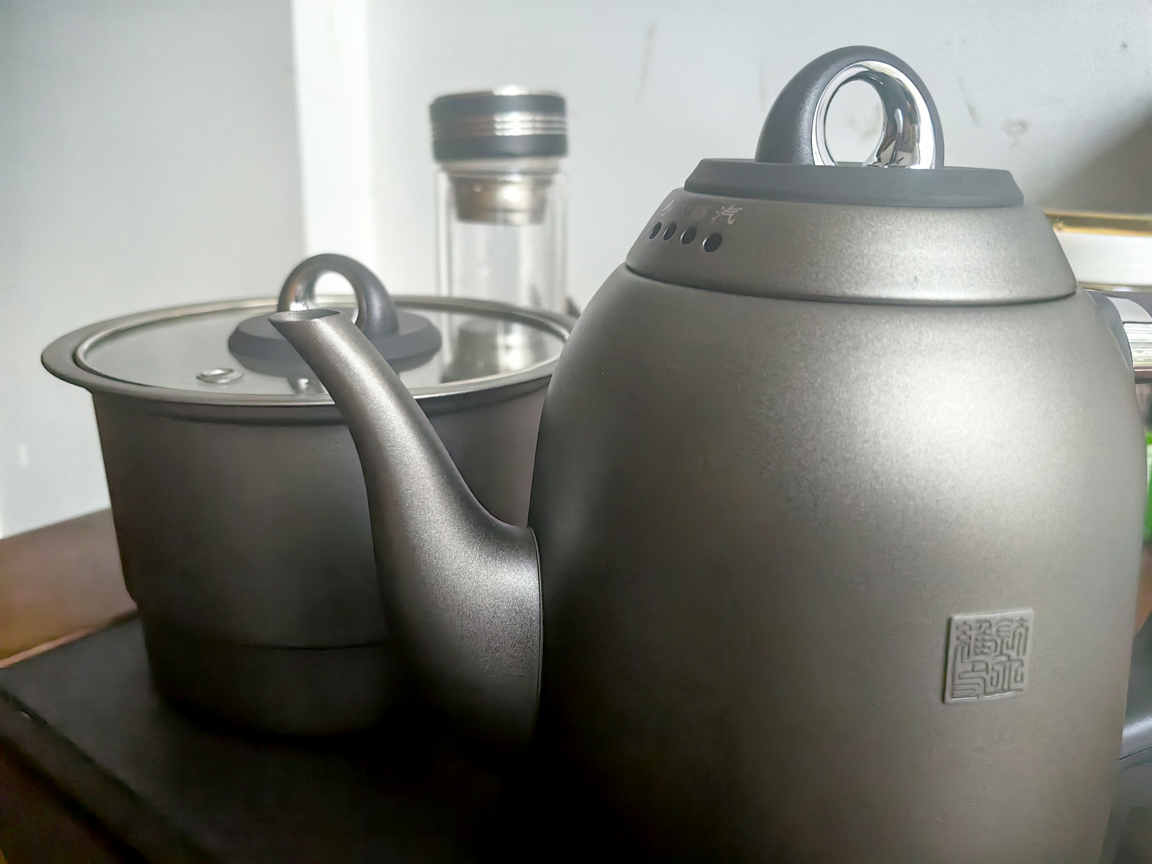 TILIVING（钛立维）纯钛茶台烧水壶全自动上水壶电热水壶电茶炉煮茶器套装嵌入式一体机茶盘电水壶茶壶 实拍图