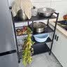 全品屋厨房置物架落地多功能用具层架收纳家用水果蔬菜篮子储物货架348 实拍图