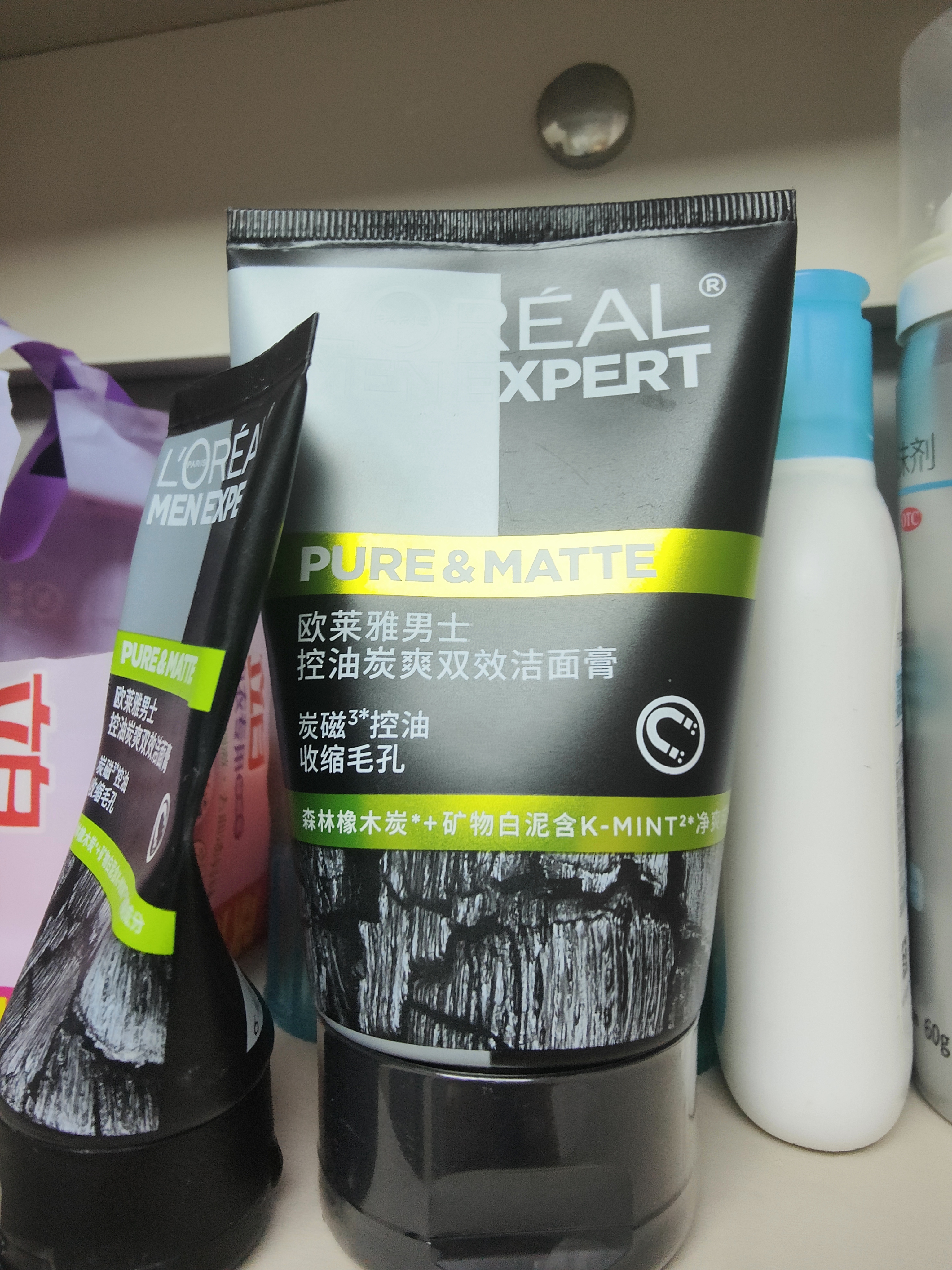 欧莱雅男士控油炭爽洗面奶100ml*2清洁收缩毛孔生日礼物礼物 实拍图
