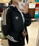 adidas通勤百搭经典休闲运动连帽夹克早秋外套男女阿迪达斯三叶草 黑色   XL 实拍图