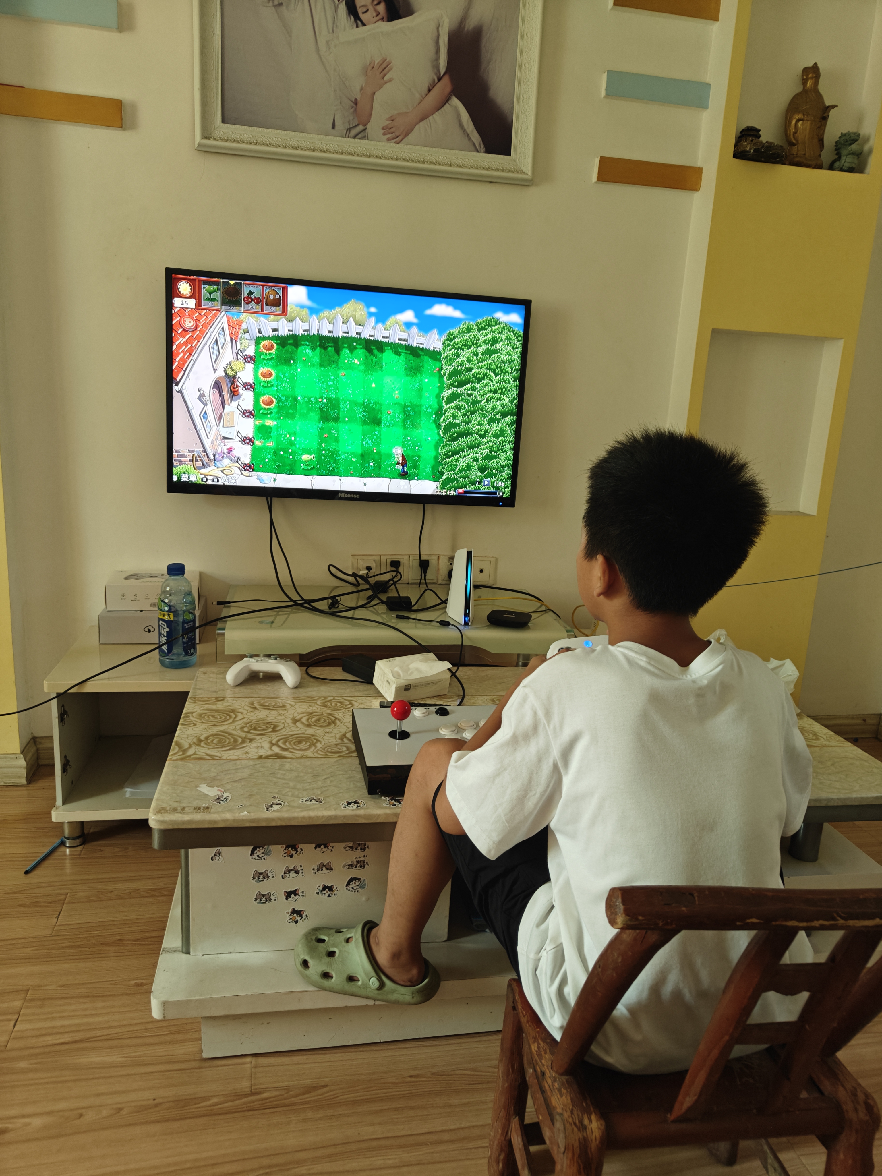 摩哈云2游戏机【2026年升级款】电视游戏机一体连接电视畅玩3a热门游戏黑悟空双人成行街机对战无线手柄 网线版-可插网线【双手柄套装】游戏机+手柄*2 摩哈云2代游戏机 实拍图