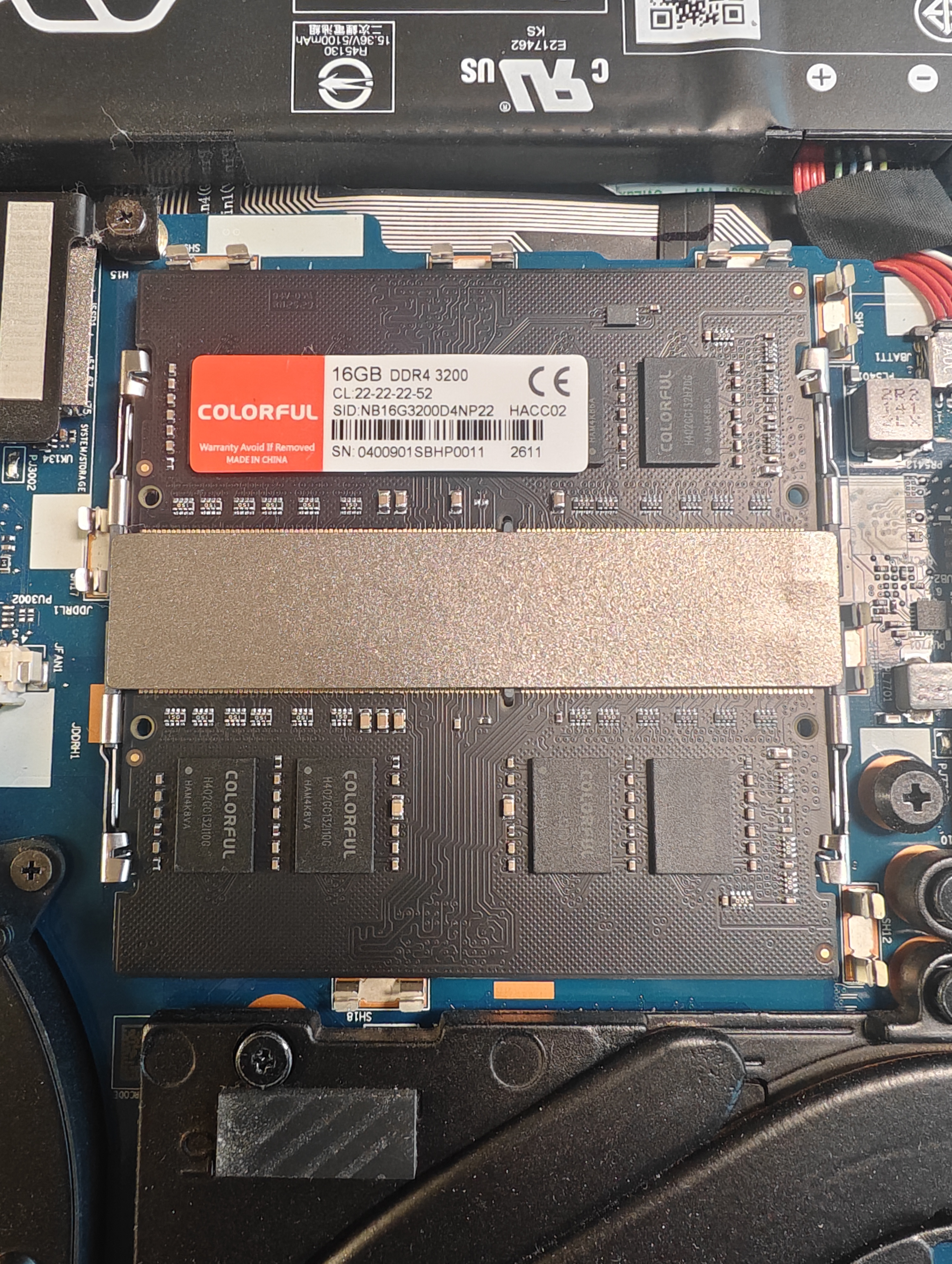 七彩虹(Colorful) 16G DDR4 3200 笔记本内存条 实拍图