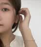 戚小米999纯银养耳洞耳钉女防堵睡觉免摘素圈小耳环耳骨钉养耳棒耳饰品 小方块耳钉一对【999足银】 实拍图
