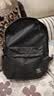 休闲书包男帆布简约双肩包男韩版背包男潮大容量中学生书包旅行包 标准款黑色（不能充电听歌） 实拍图