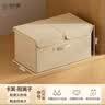 自然屋带盖衣柜收纳盒衣服裤子大容量整理盒可折叠防尘储物盒卡其-中号 实拍图