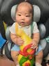 两只兔子求知2SE 新国标儿童安全座椅汽车0-8岁车载宝宝椅i-Size 深灰 实拍图