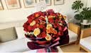 艾斯维娜教师节鲜花速递向日葵混搭花束生日礼物全国同城配送 33朵玫瑰康乃馨混搭花束 实拍图