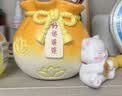 笨鸟创意生日礼物女生可爱招财猫笔筒摆件儿童桌面收纳送老师办公室装饰品 招财猫笔筒（黄色礼盒装） 实拍图