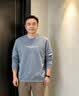 罗蒙卫衣男秋冬季圆领宽松长袖T恤打底衫外套男装YT01蓝色XL加绒可选 实拍图