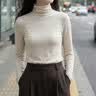 优衣库HEATTECH EXTRA WARM混纺高领T恤/长袖女装9%羊绒478954 478954/09黑色 L 实拍图