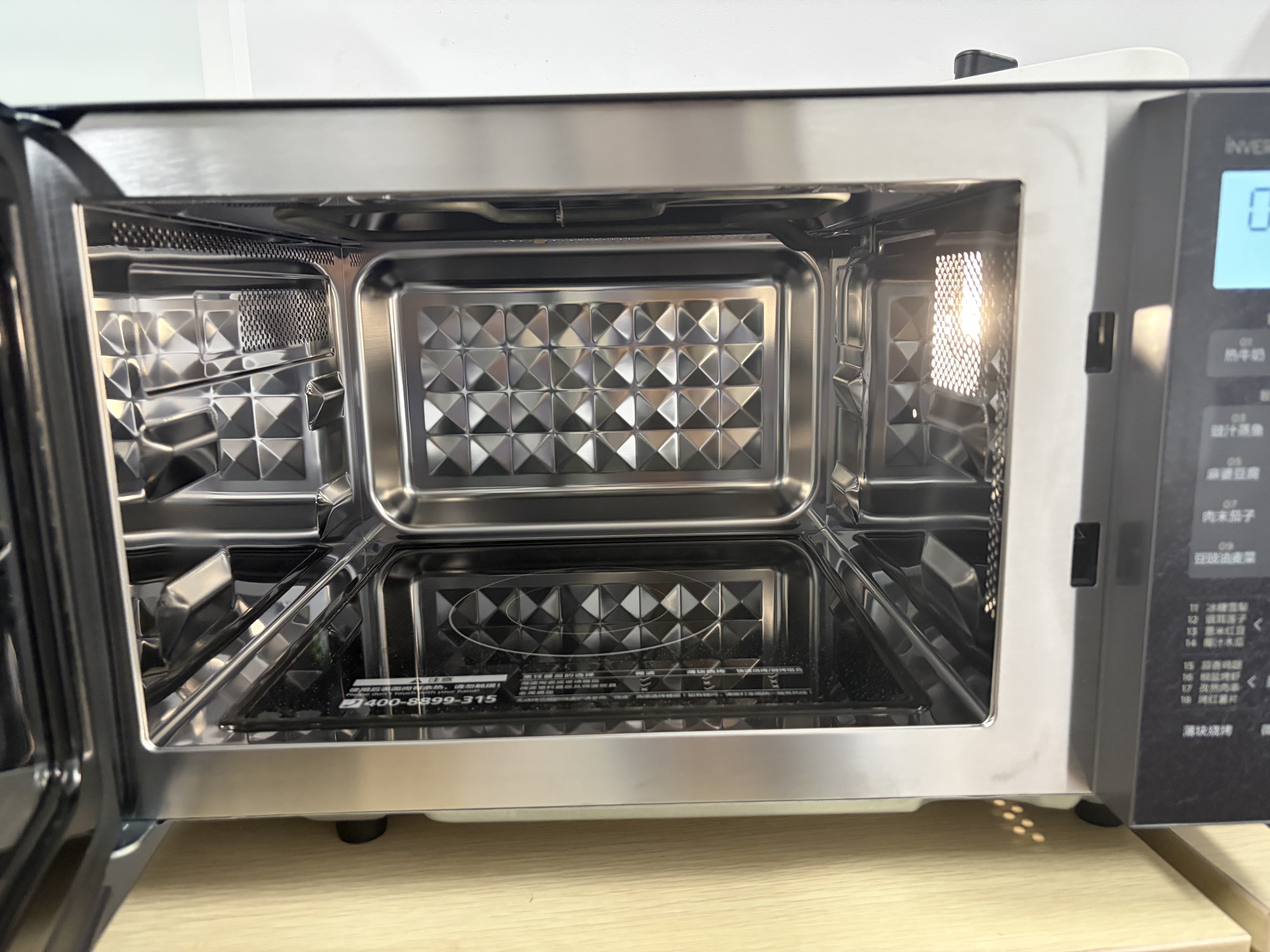 美的（Midea）微碳系列微波炉家用微烤一体机不锈钢内胆一级能效平板25升解冻解热PC23M8 实拍图