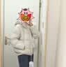坦博尔羽绒服女短款连帽显瘦小个子女士羽绒面包服530360D 知春米 160  实拍图