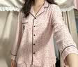 维多利亚的秘密 明星同款 宅度假系列天丝绵柔印花短袖睡衣家居服 5P8Q粉爱心-短袖长裤 11262805 XS 实拍图