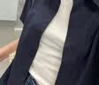 优衣库棉麻衬衫/短袖男装女装衬衣26春夏新款482502 69 藏青色 L 实拍图