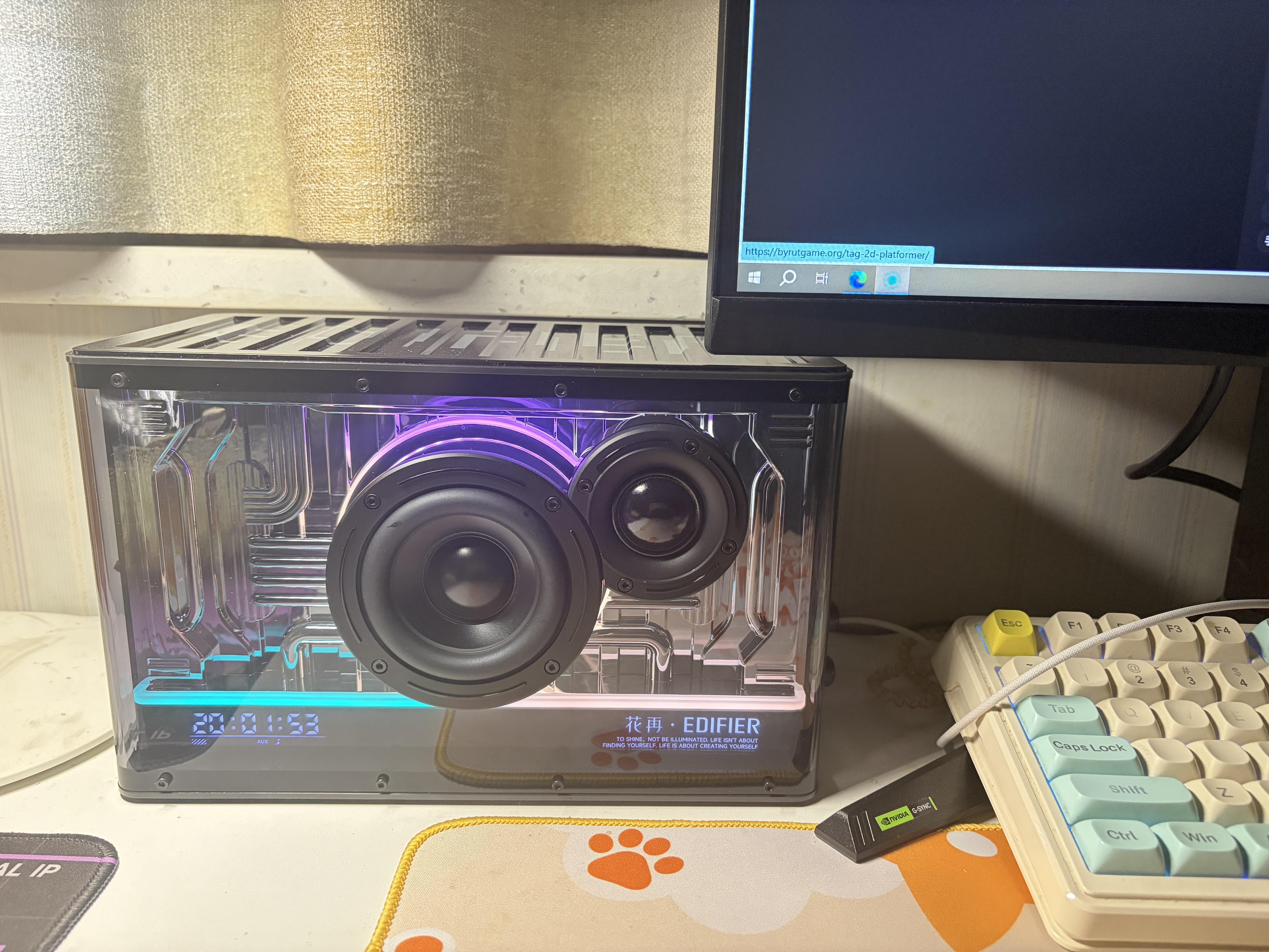 漫步者花再NEW-X PRO 光冷能量音箱 蓝牙电脑音响 电玩桌面高保真 潮流氛围灯 幻夜黑 实拍图