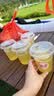 美丽雅奶茶杯一次性饮料杯400ml*40套 咖啡杯带盖加厚塑料果汁奶茶杯子 实拍图