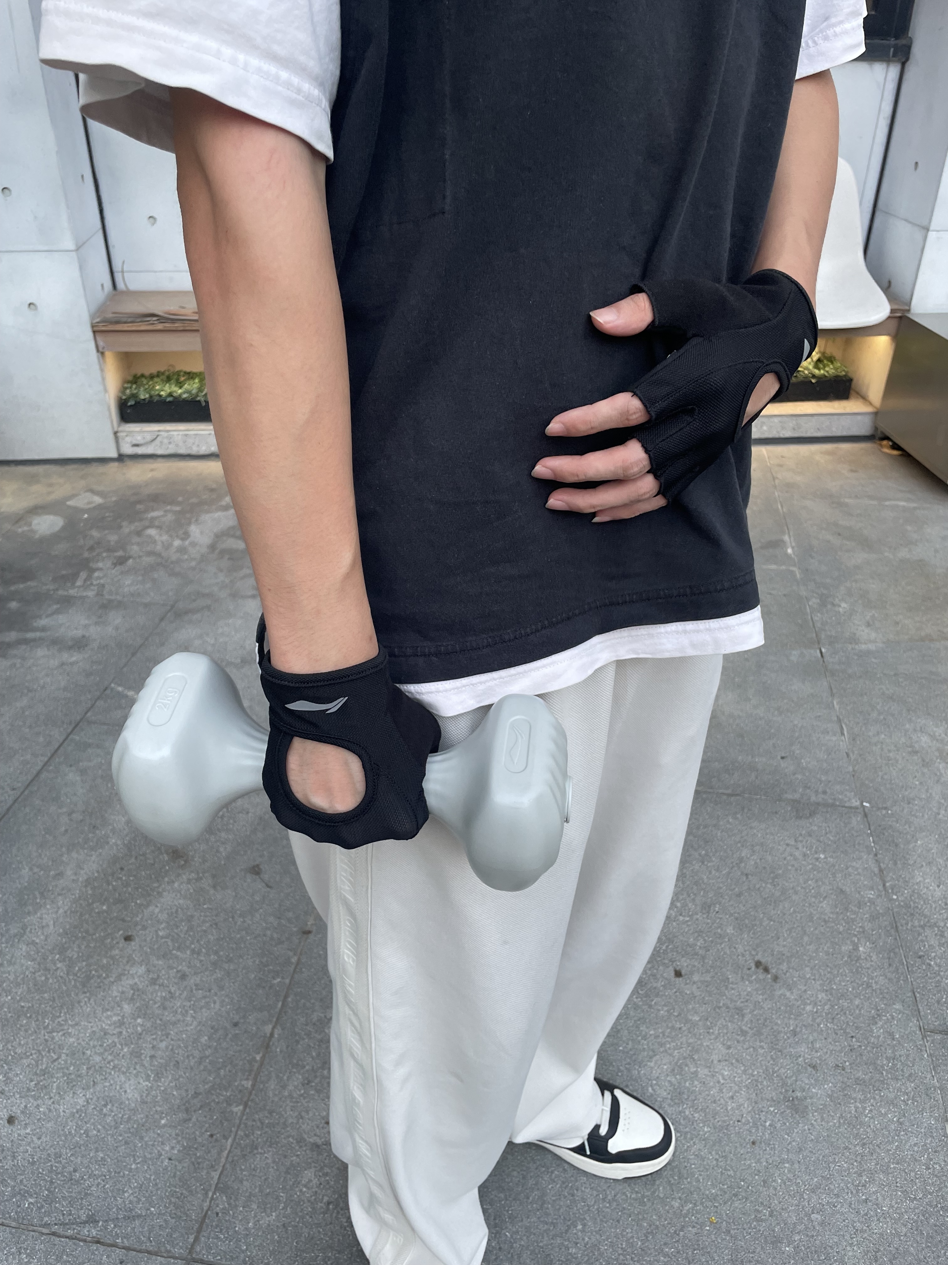 李宁健身手套男女运动骑行引体向上单杠防滑专用护腕掌登山自行车半指 实拍图