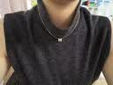 爱马仕（HERMES）Mini Pop H项链 玫瑰金链条椭圆立体珐琅项链送女友节日送礼 白色玫瑰金H147992FO49 链长40cm吊坠0.7*0.9cm 实拍图