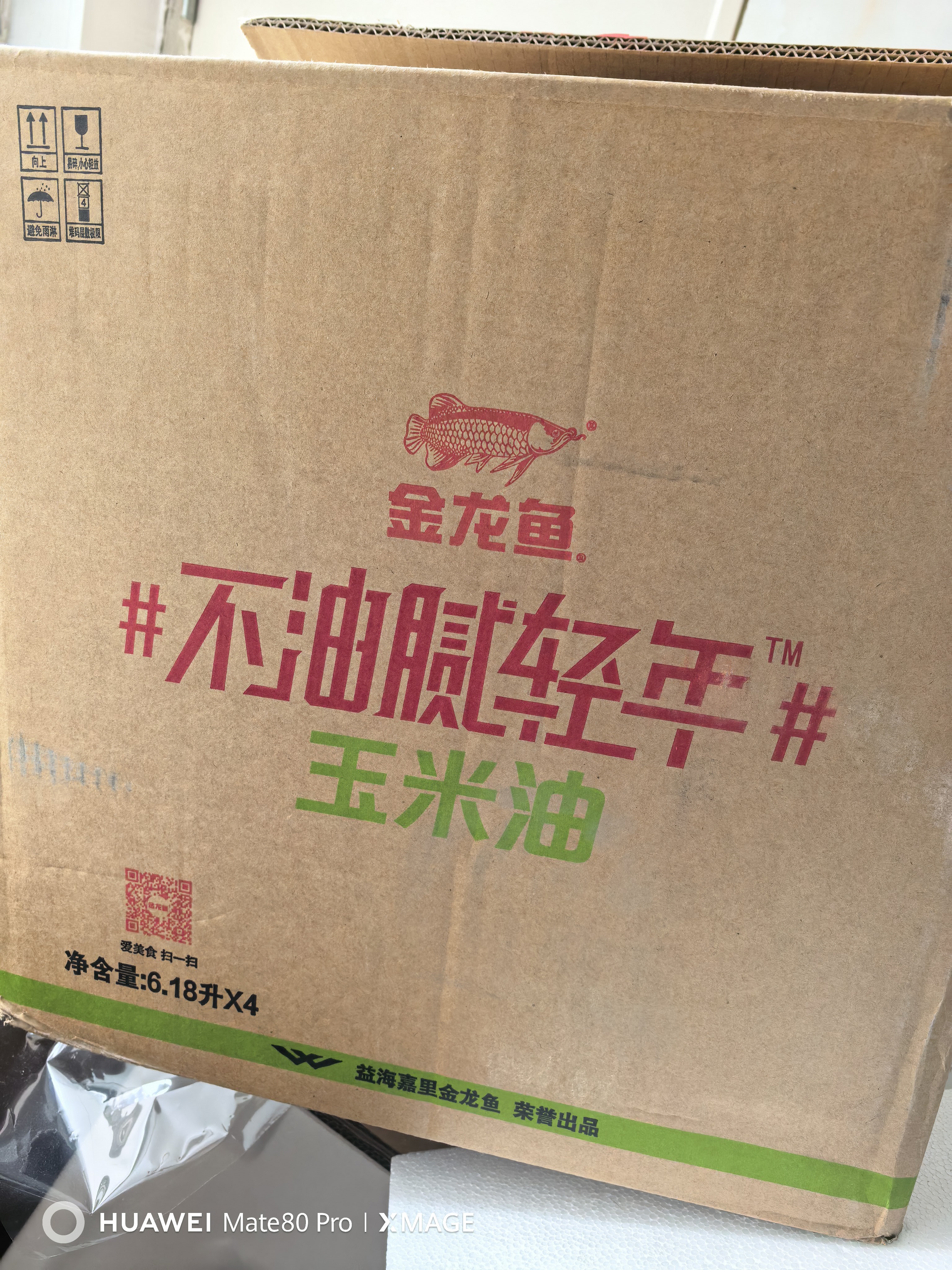 金龙鱼 食用油 非转基因 物理压榨玉米油6.18L（蕴含植物甾醇） 实拍图