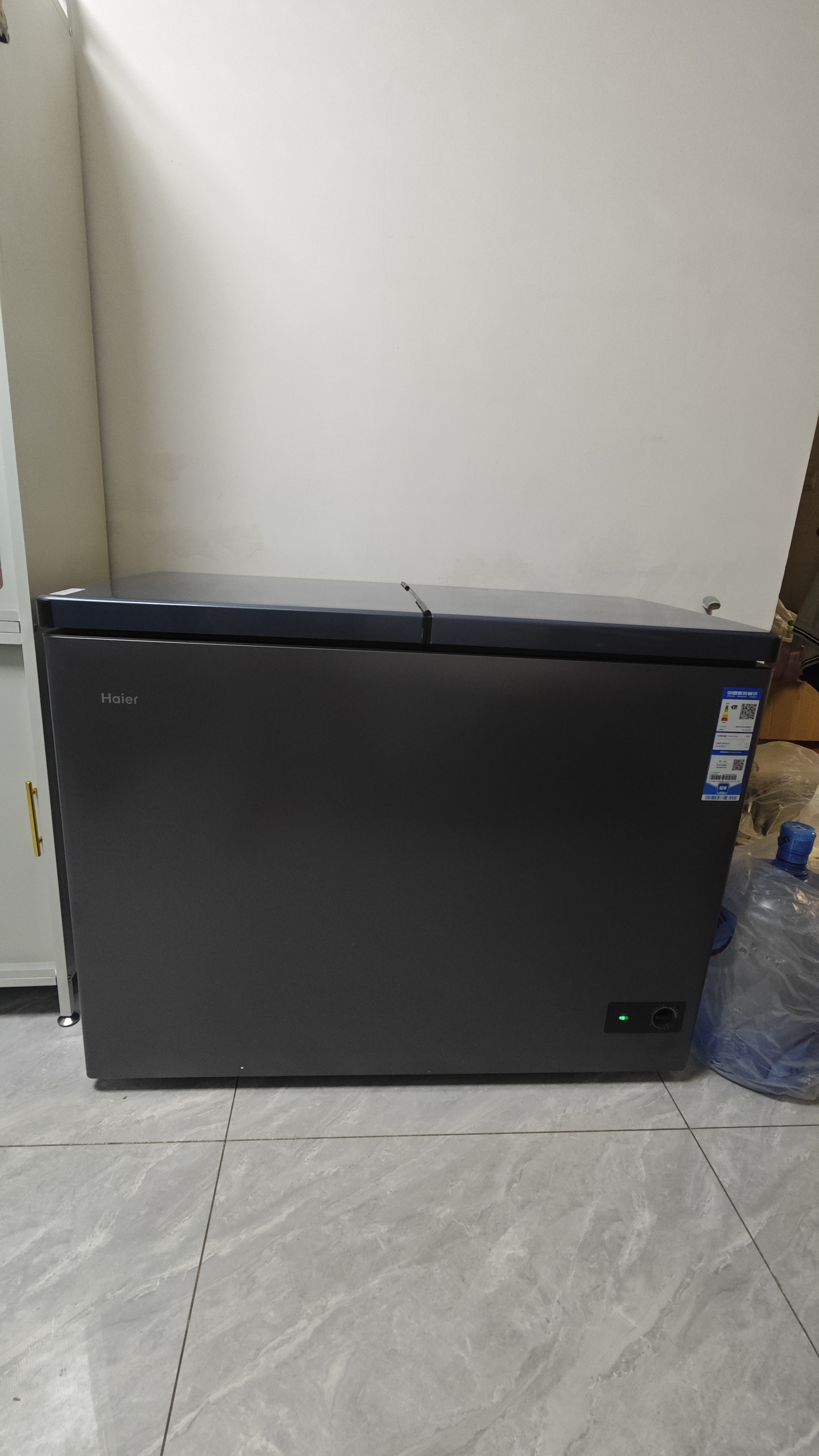 海尔（Haier）300升双温家用冰柜冷藏冷冻两用保鲜无需频繁除霜双箱玻璃门小型商用冰箱FCD-300LHSPCZ国家补贴 实拍图