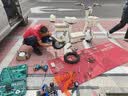 固满德山道巡礼电动摩托车半热熔轮胎14X2.50适配绿源外胎包上门安装 实拍图