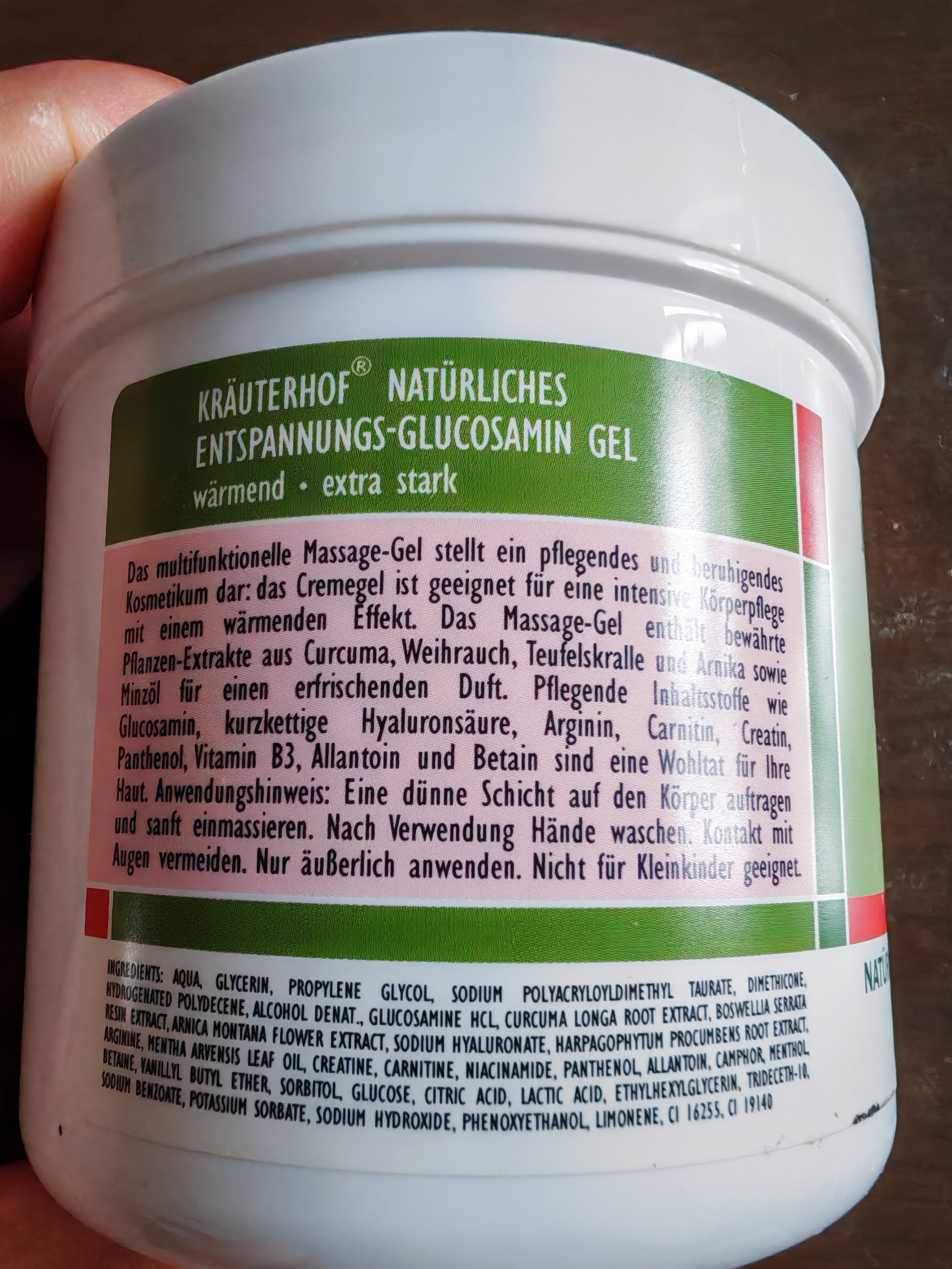 Krauterhof外用氨糖涂抹凝胶膏德国进口七叶庄园氨糖膏氨糖软骨素250ml 实拍图