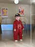 G.duck小黄鸭一周岁礼服男宝宝抓周衣服国风百天百日宴满月婴儿衣服夏季 红色+香囊 66cm 66码0-3月建议宝宝4-6公斤 实拍图