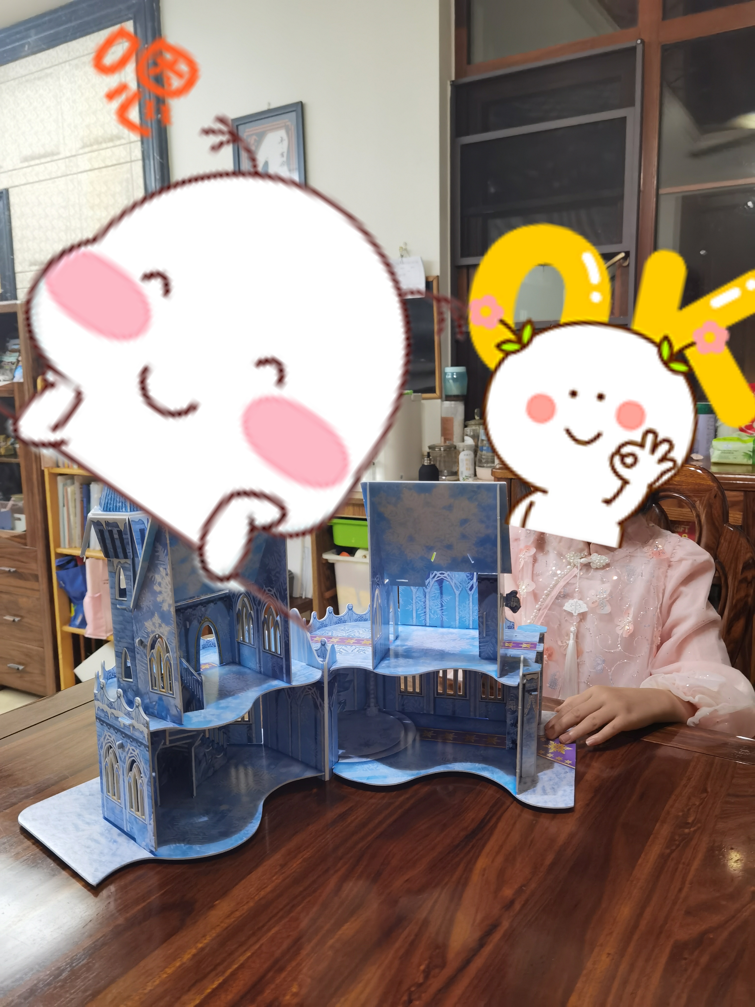 迪士尼艾爱莎公主裙子女童2026春秋新款儿童演出服新中式旗袍汉服连衣裙 实拍图