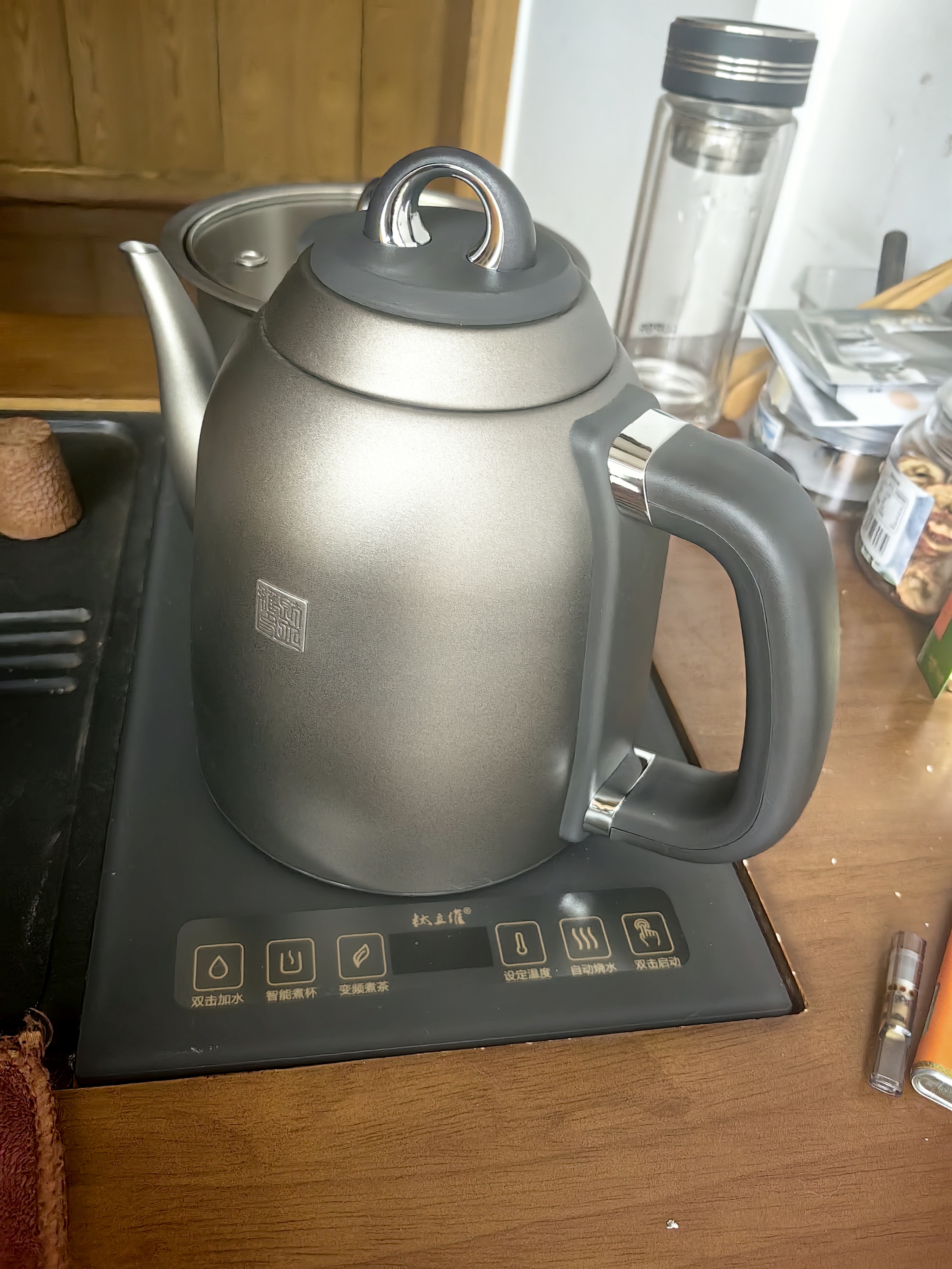 TILIVING（钛立维）纯钛茶台烧水壶全自动上水壶电热水壶电茶炉煮茶器套装嵌入式一体机茶盘电水壶茶壶 实拍图
