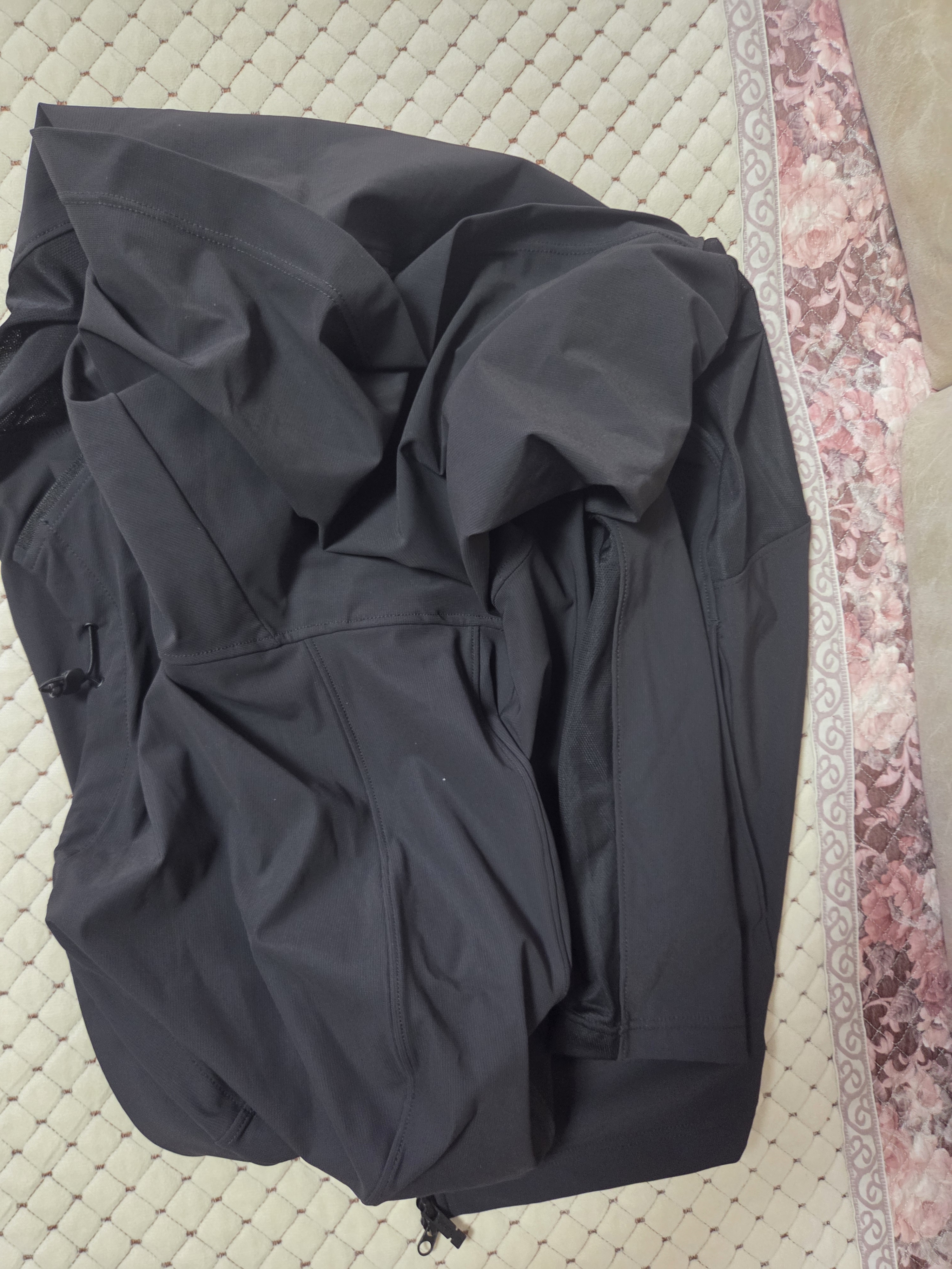 蕉内（Bananain）凉皮3系男士防晒皮肤衣男款速干户外钓鱼冰丝凉感防晒服夏季外套 黑色 2XL 实拍图