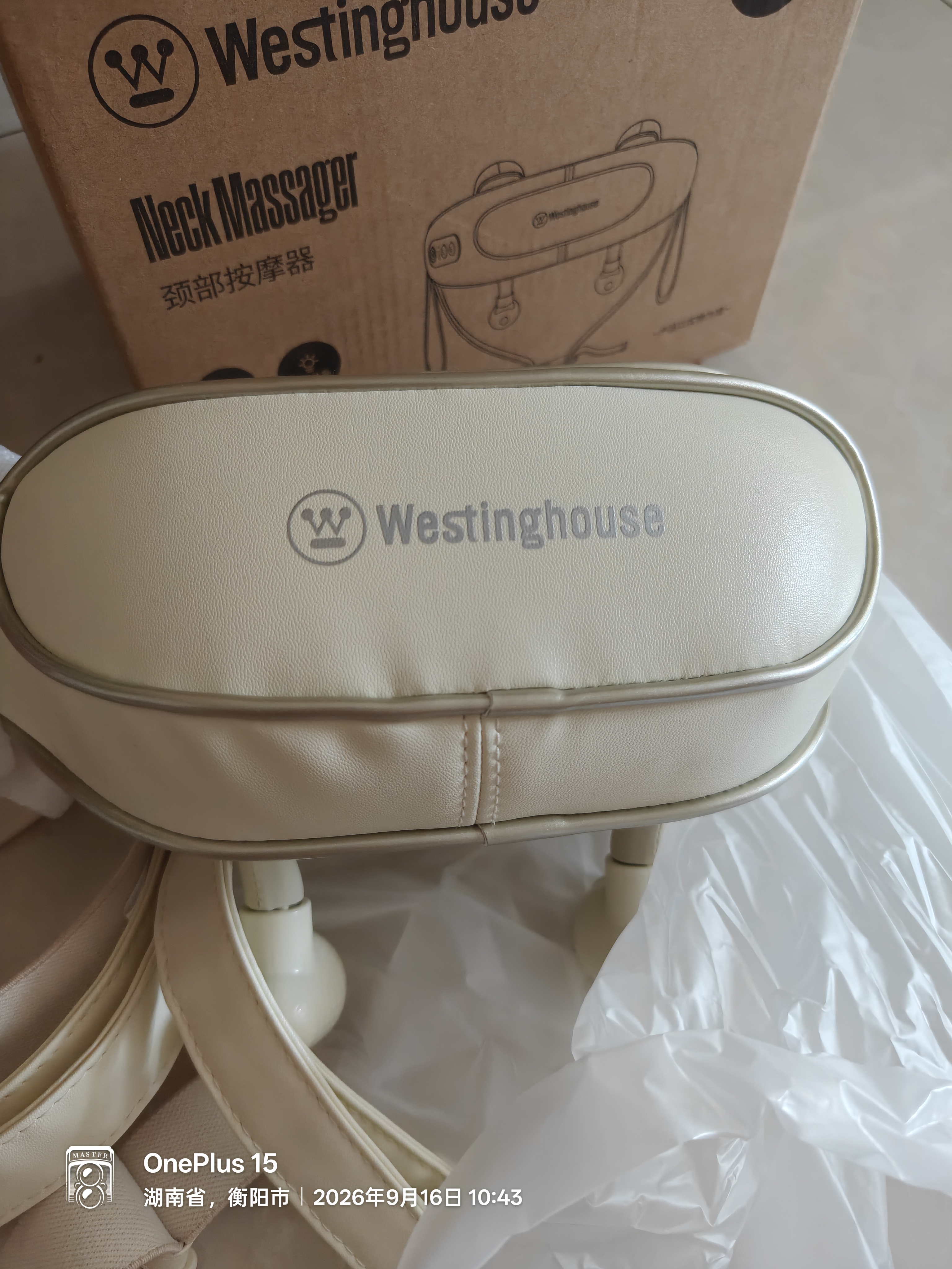 西屋（Westinghouse）美国西屋UK6S揉捶按摩仪颈椎按摩器肩颈腰背按摩仪按摩披肩热敷送家人生日礼物可可白 实拍图