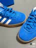 adidas T头鞋 STADT经典薄底运动板鞋平底鞋男女阿迪达斯三叶草   蓝色/乳白色/纸板黄 (推荐女生选小半码)   42 实拍图