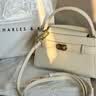 CHARLES&KEITH鳄鱼纹凯莉包手提斜挎婚包包女包生日礼物送女友CK2-50270880-1 Ivory象牙色 S 实拍图