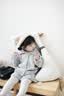 enhennbaby婴儿翻领针织外套春秋冬新款宝宝毛衣男女童开衫上衣 花灰色 90 晒单实拍图