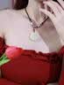 满贵人和田玉吊坠如意翡翠貔貅挂件男女款转运白玉坠玉石项链玉佩毛衣链 貔貅吊坠[纯青色]【款】带证书 实拍图