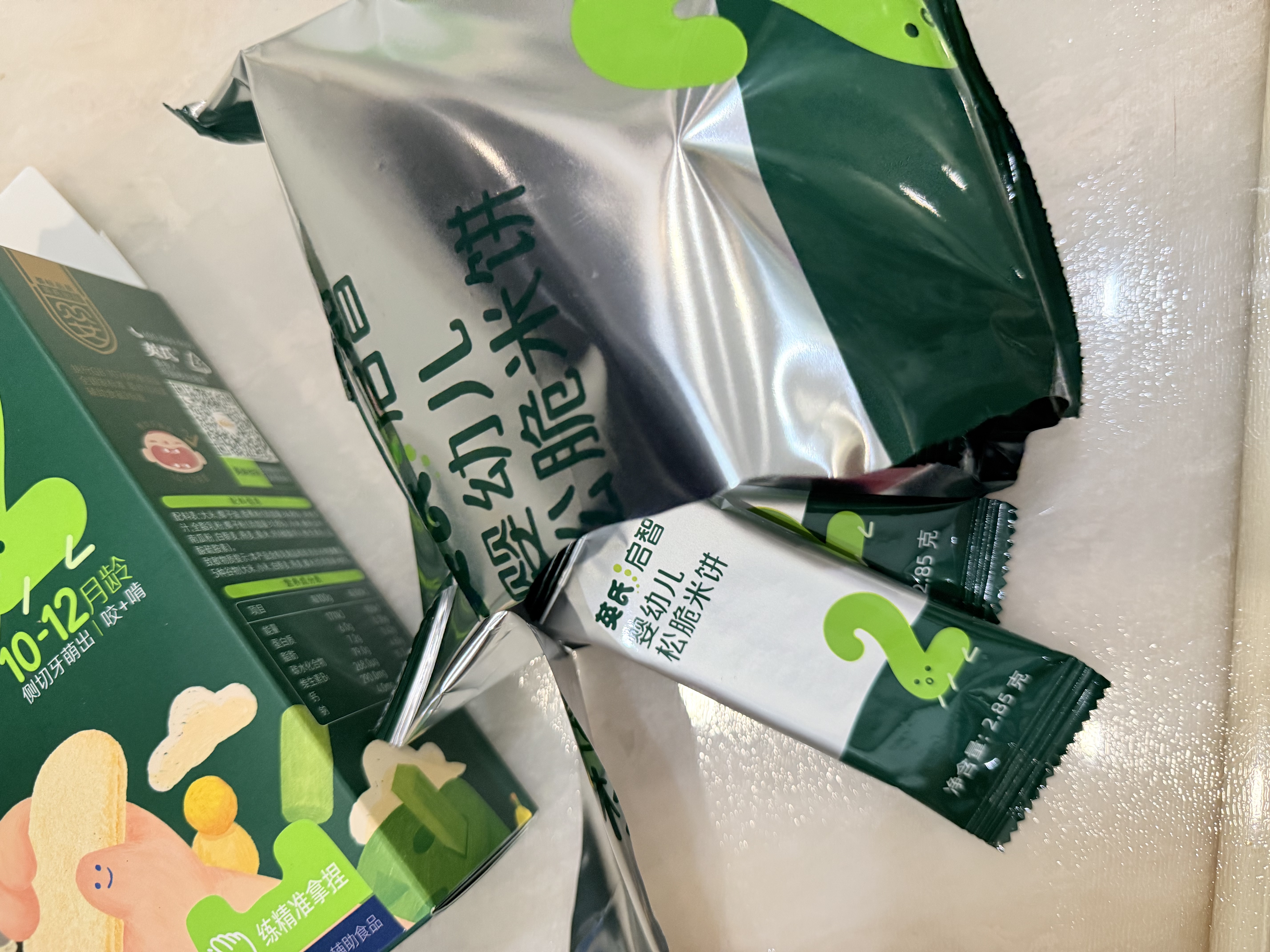英氏婴幼儿松脆米饼香蕉椰奶味婴儿宝宝零食磨牙饼干易溶哄娃45.6g 实拍图