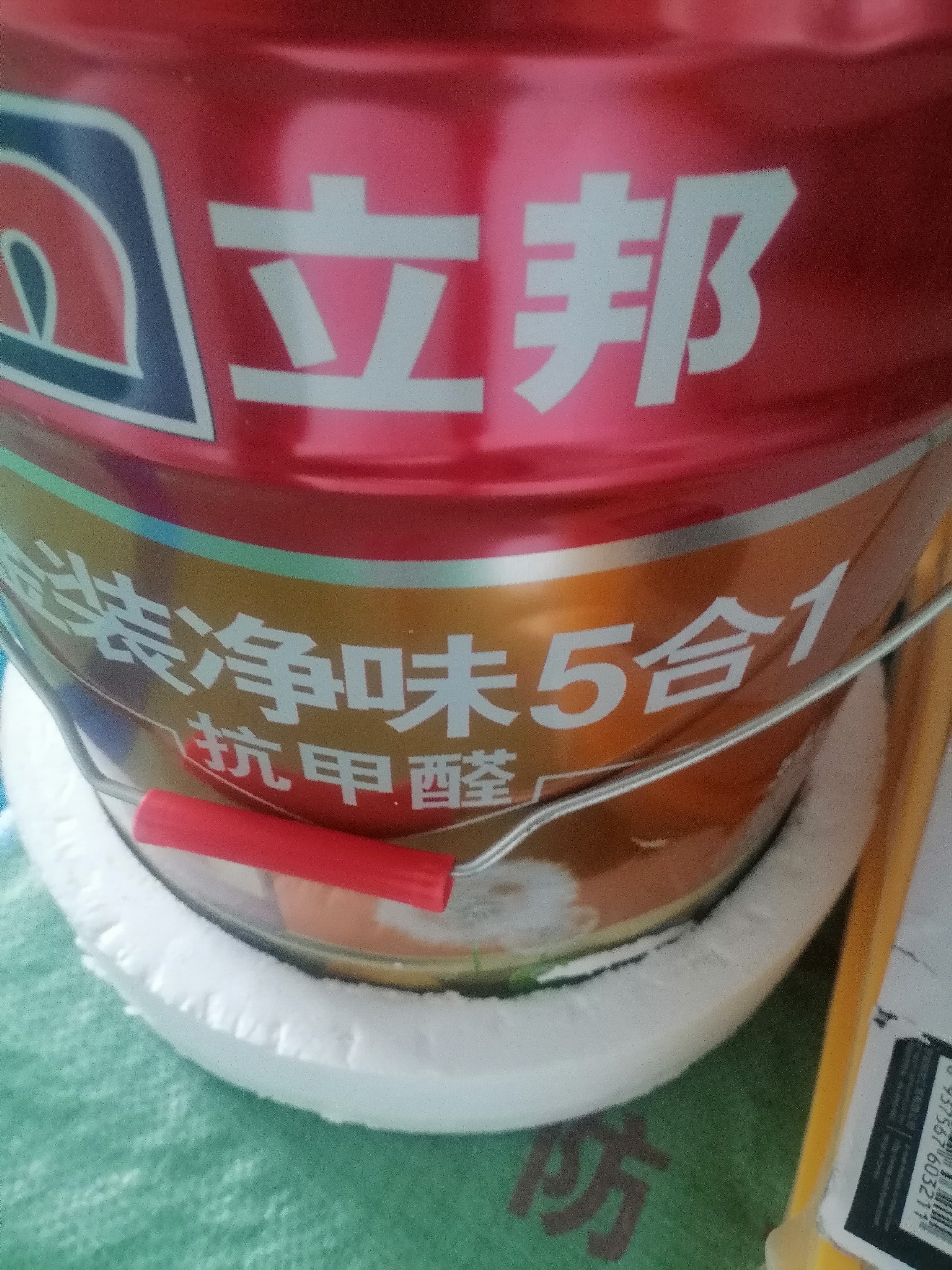 立邦金装净味五合一内墙乳胶漆竹炭抗菌5合1优等品套装54L【白漆】 实拍图
