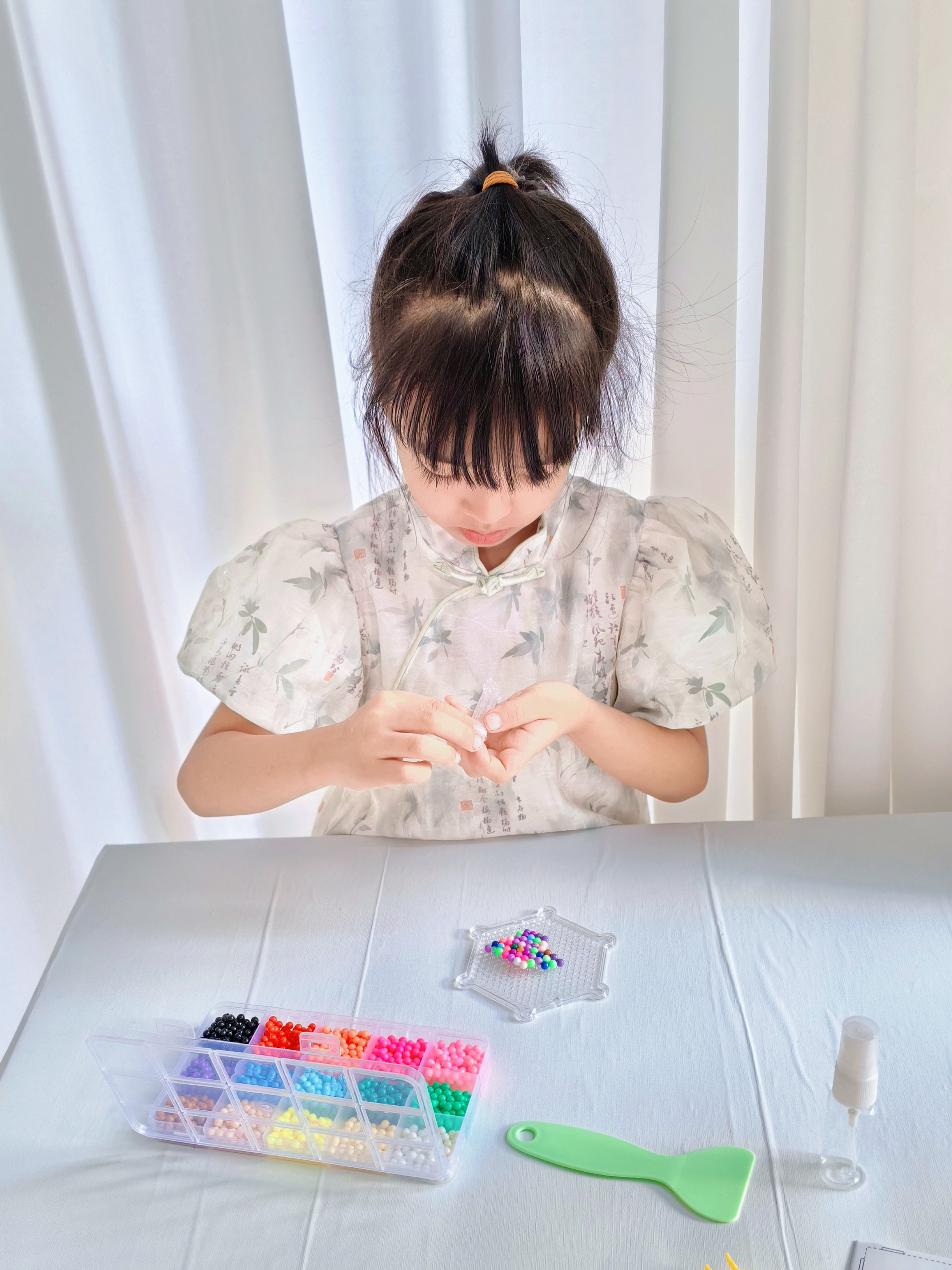 尚美贝贝儿童串珠玩具女孩diy手工益智玩具水雾魔珠钻石画贴画3-6生日礼物 实拍图