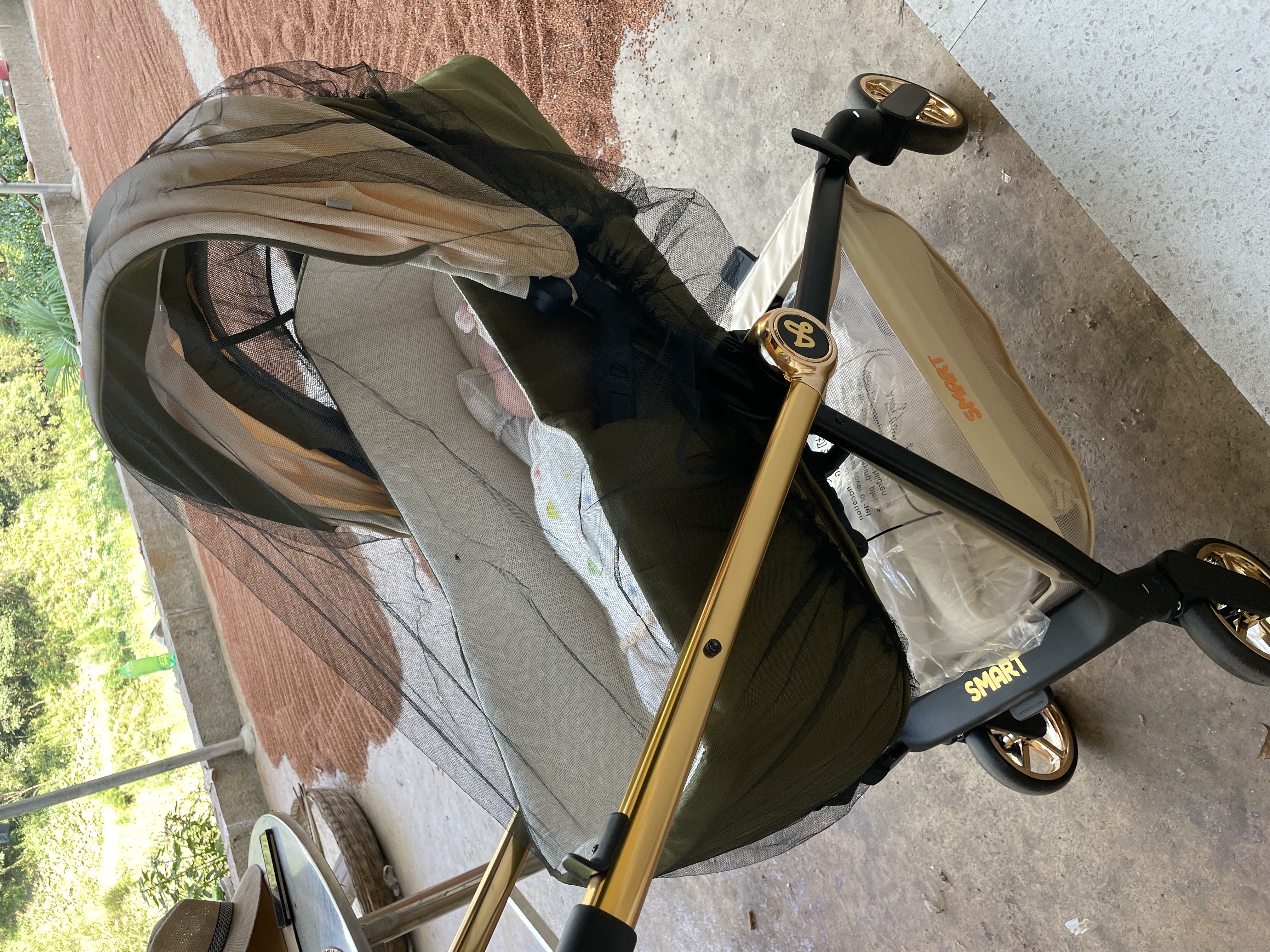 思漫特婴儿推车可坐可躺新生儿婴儿车轻便折叠双向高景观宝宝手推车 苏古绿-睡篮版【云栖护脊+四轮智控双向】 实拍图