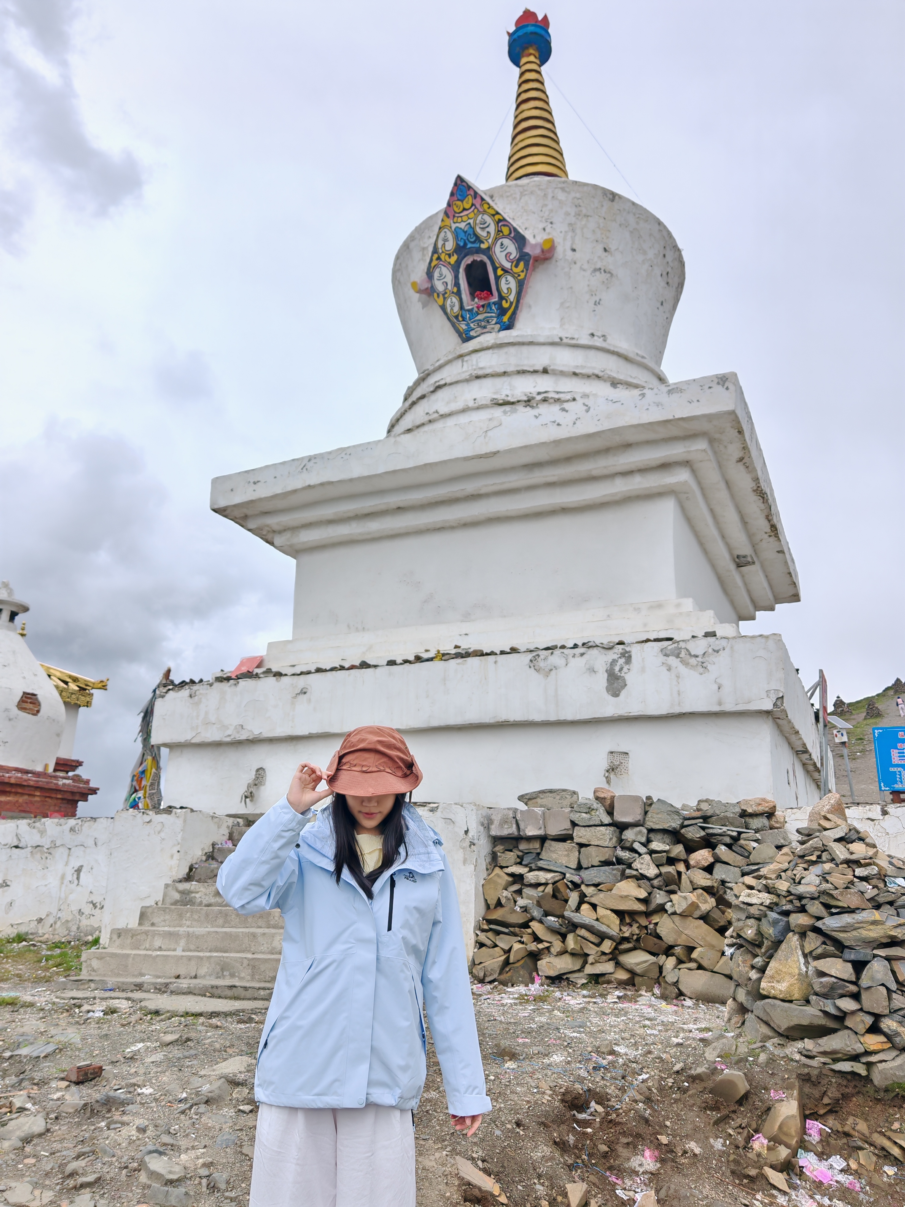 偶森西部牛仔帽女登山防晒帽秋冬川西北旅游遮阳帽防紫外线美式复古帽 实拍图