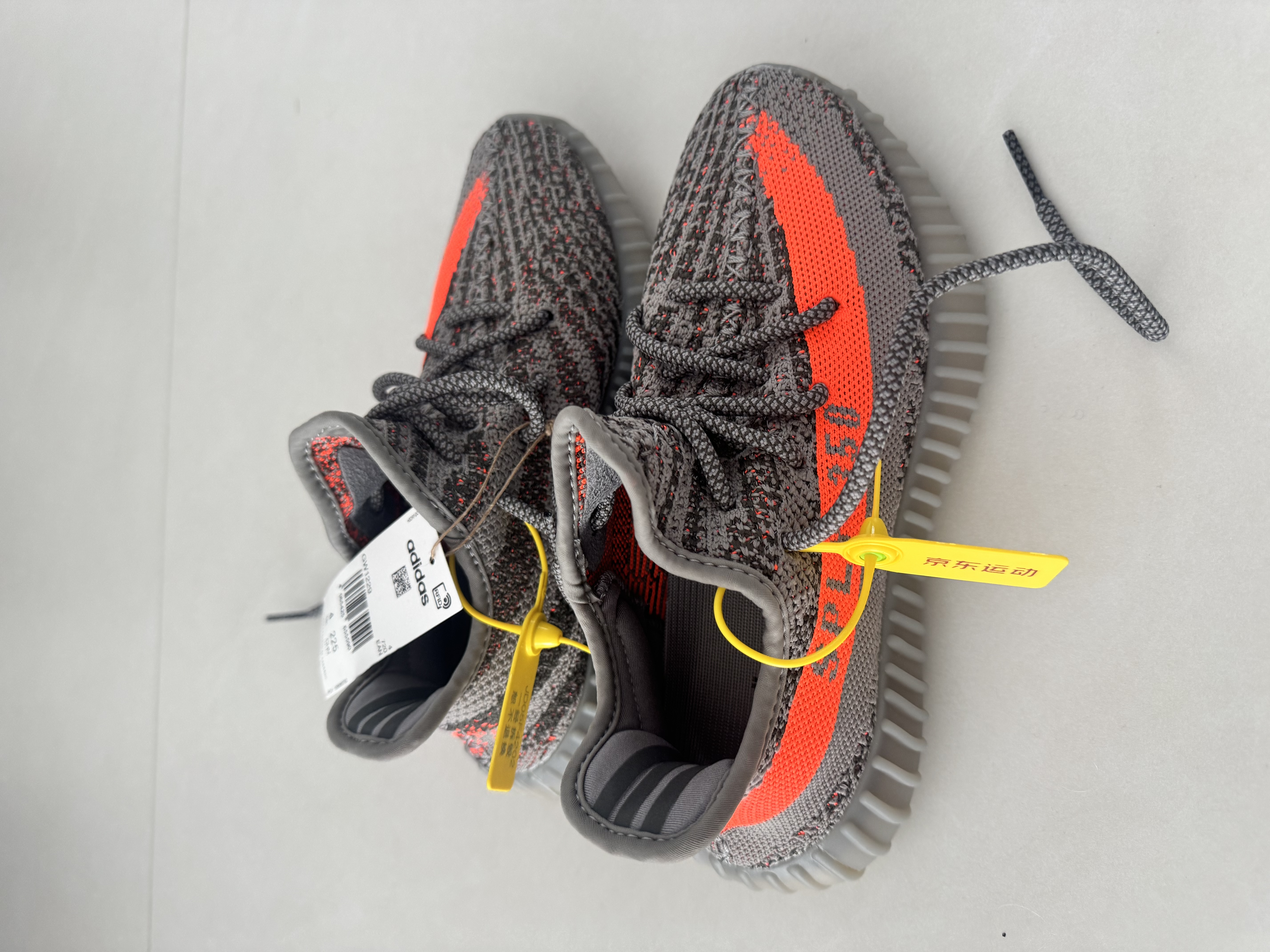 阿迪达斯 Yeezy 350椰子经典灰橙 春秋透气运动鞋女 GW1229 36.5 实拍图