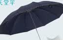 天堂伞 加大雨伞三折 经典商务伞格纹10骨加大雨伞男女 藏青 实拍图