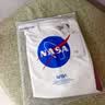 NASA MARVEL短袖T恤男士夏季圆领休闲宽松双色拼接上衣打底衫 白红色 XL 实拍图