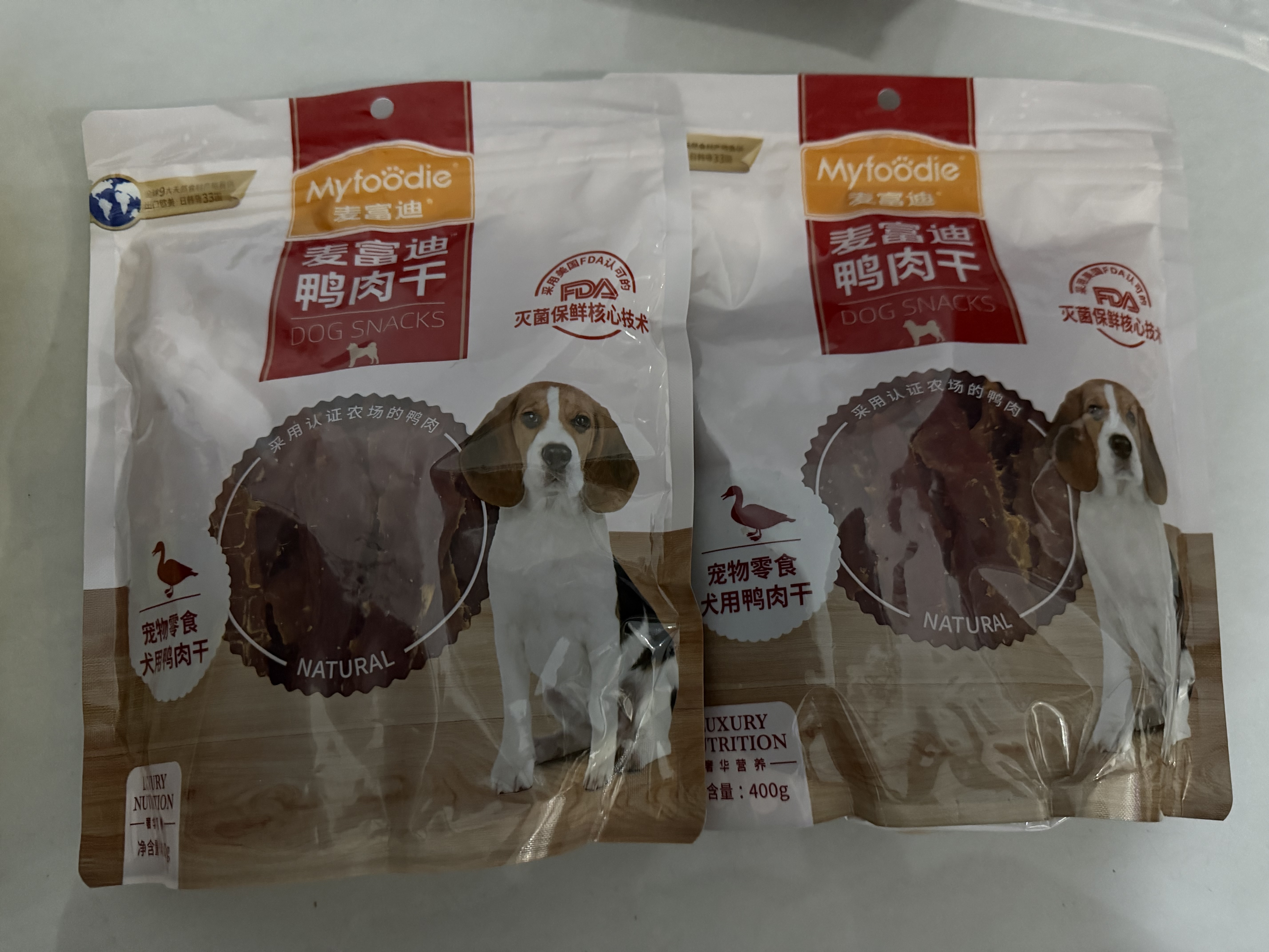麦富迪狗狗零食 奢华营养鸭肉干400g成幼犬磨牙训练奖励解馋宠物零食 实拍图