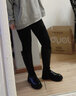 ZHR长靴女高筒骑士靴女秋冬款粗腿不过膝加绒加厚保暖显瘦显长筒靴子 AW85A 黑色(加绒) 37  实拍图