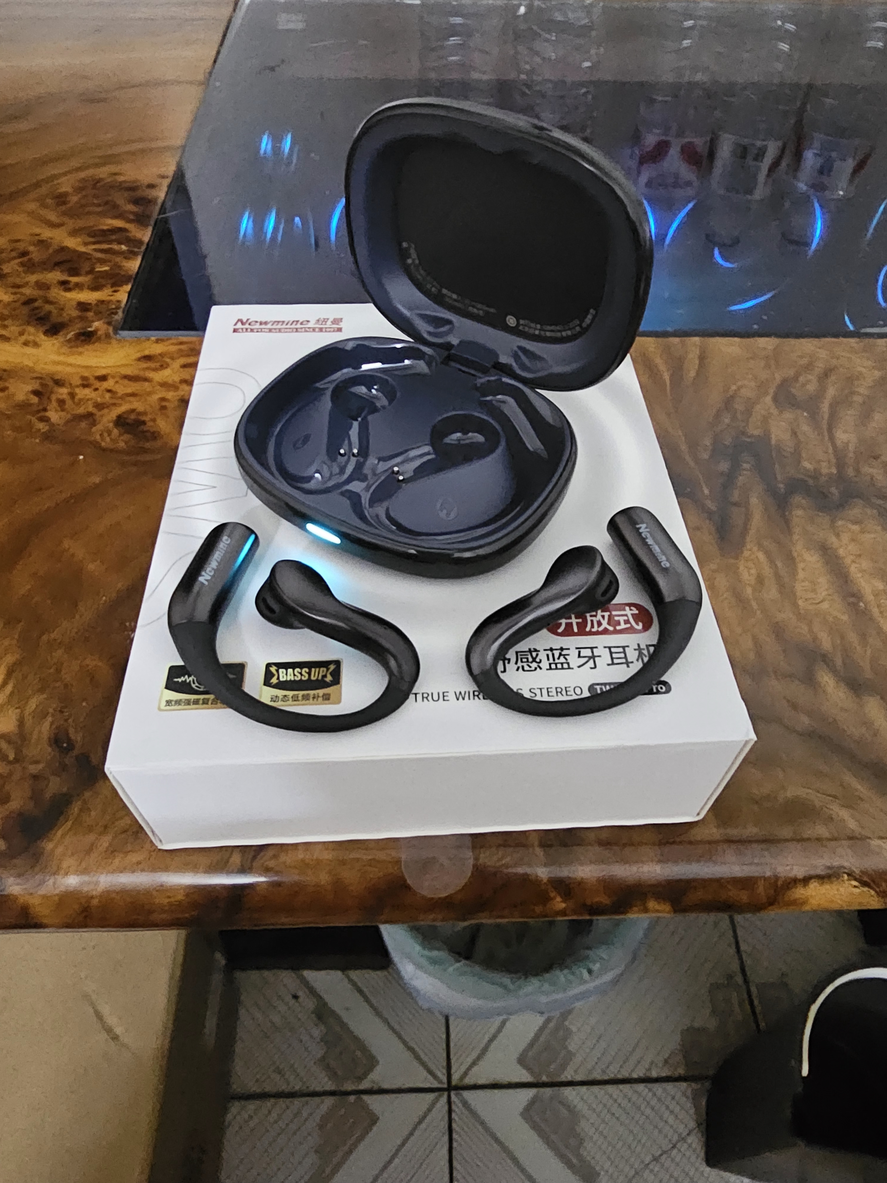 纽曼X7Pro【2026新款】蓝牙耳机挂耳式骨传导智能降噪运动跑步无线开放式不入耳Ai翻译设备 实拍图