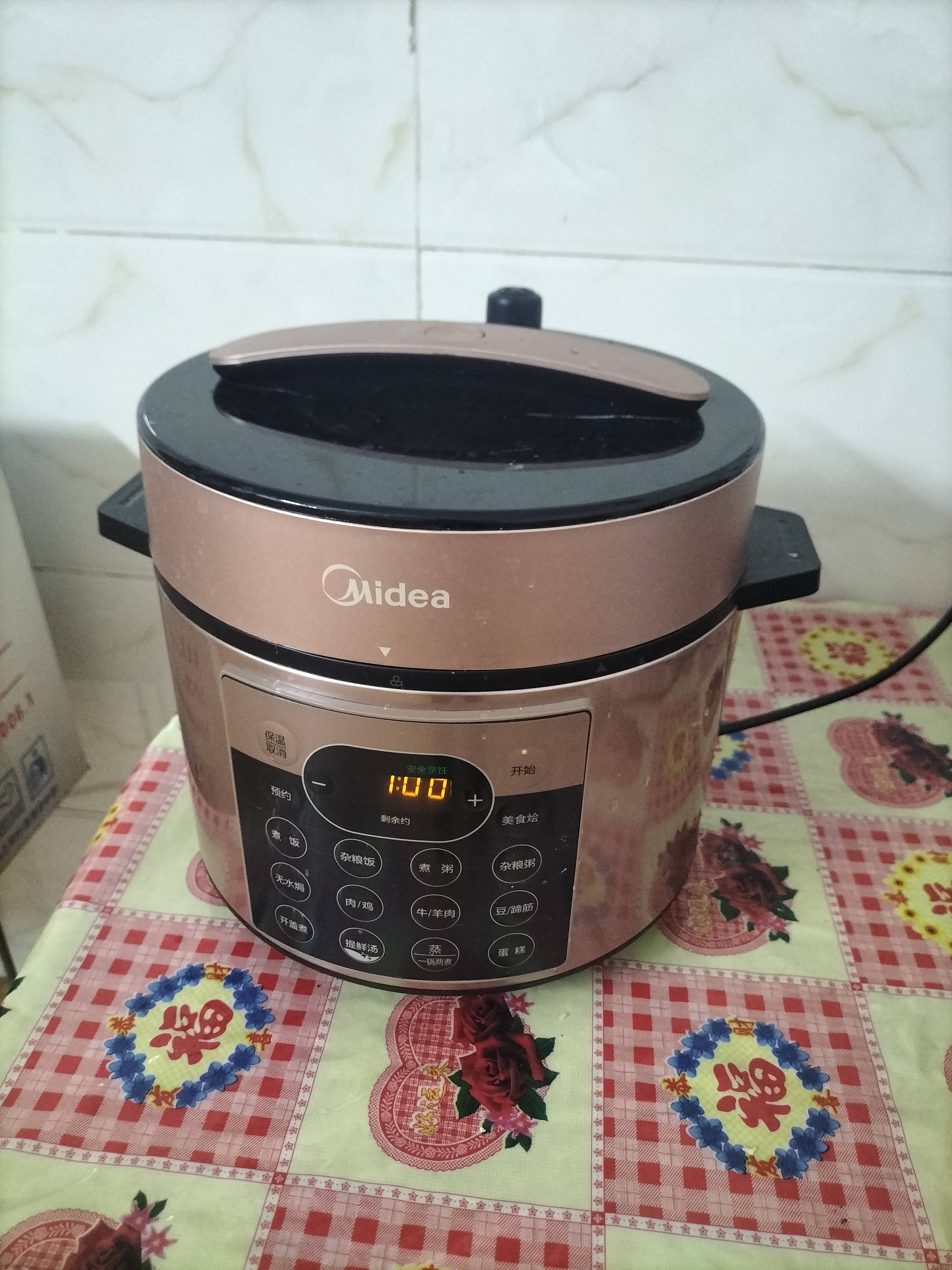 美的（Midea）高压锁鲜蒸电压力锅5L 智能预约多功能一体电饭煲家用4-6人开盖火锅煲汤双胆电饭锅MY-YL50Q3-451 实拍图